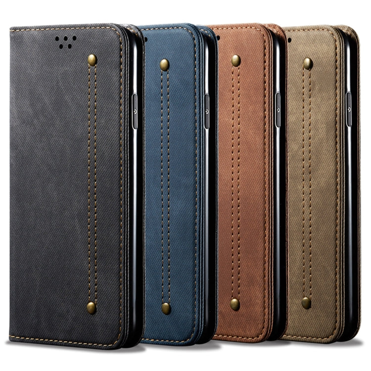 For iPhone 7 Plus / 8 Plus Denim Texture Casual Style Horizontal Flip Leather Case with Holder & Card Slots & Wallet(Brown) - More iPhone Cases by PMC Jewellery | Online Shopping South Africa | PMC Jewellery