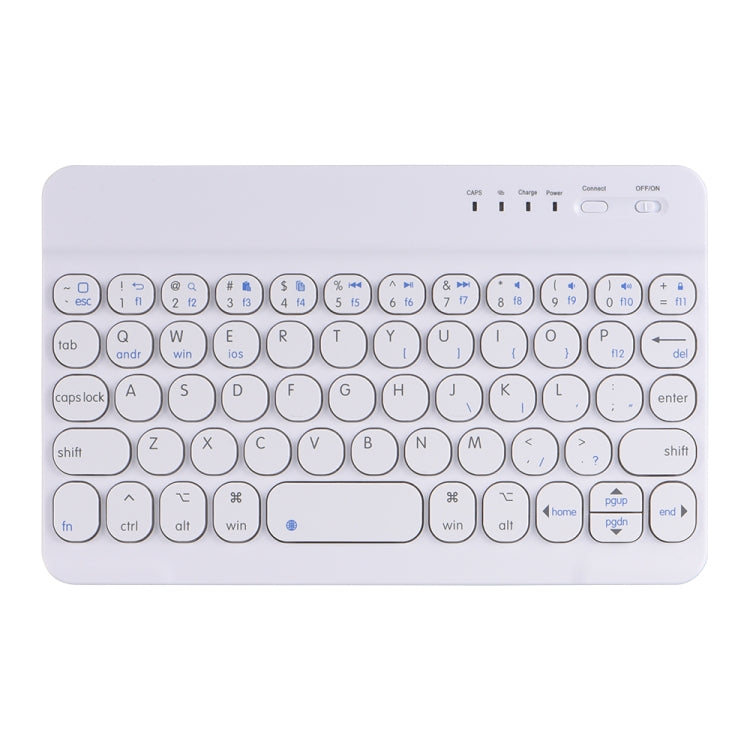 HY006 Round Keys Detachable Bluetooth Keyboard Leather Tablet Case with Holder for iPad mini 6(Light Purple) - For iPad mini by PMC Jewellery | Online Shopping South Africa | PMC Jewellery