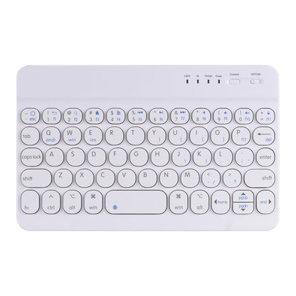 HY006 Round Keys Detachable Bluetooth Keyboard Leather Tablet Case with Holder for iPad mini 6(Light Purple) - For iPad mini by PMC Jewellery | Online Shopping South Africa | PMC Jewellery