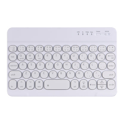 HY006D Round Keys Detachable Bluetooth Keyboard Leather Tablet Case with Colorful Backlight & Holder for iPad mini 6(Light Purple) - For iPad mini by PMC Jewellery | Online Shopping South Africa | PMC Jewellery