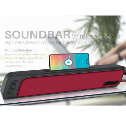 NewRixing NR-7018 Outdoor Portable Bluetooth Speaker with Phone Holder, Support Hands-free Call / TF Card / FM / U Disk(Blue) - Desktop Speaker by NewRixing | Online Shopping South Africa | PMC Jewellery | Buy Now Pay Later Mobicred