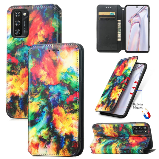 For Blackview A100 Colorful Magnetic Horizontal Flip PU Leather Case with Holder & Card Slot & Wallet(Colorful Cloud) - More Brand by PMC Jewellery | Online Shopping South Africa | PMC Jewellery | Buy Now Pay Later Mobicred