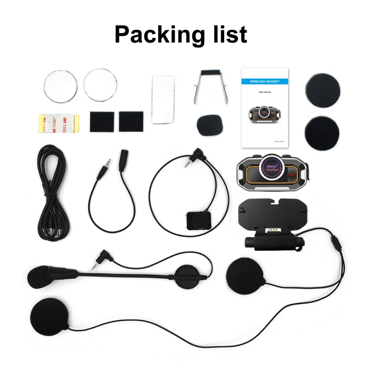 V9 Pro Motorcycle Helmet Bluetooth Walkie-talkie Support FM(Black) - Others by PMC TechLife | Online Shopping South Africa | PMC TechLife | Buy Now Pay Later Mobicred