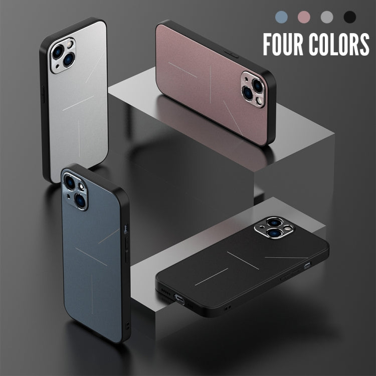 For iPhone 13 R-JUST RJ-52 3-Line Style Metal TPU Shockproof Protective Case(Silver) - iPhone 13 Cases by R-JUST | Online Shopping South Africa | PMC Jewellery | Buy Now Pay Later Mobicred