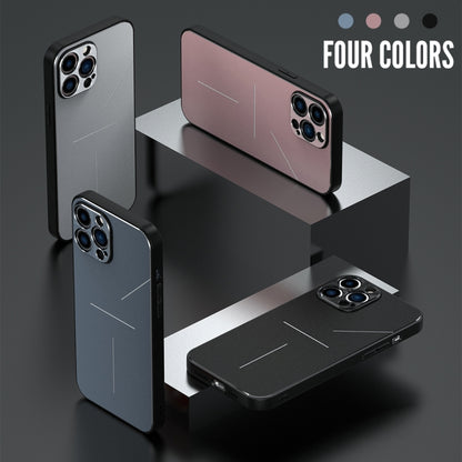 For iPhone 13 Pro Max R-JUST RJ-52 3-Line Style Metal TPU Shockproof Protective Case (Black) - iPhone 13 Pro Max Cases by R-JUST | Online Shopping South Africa | PMC Jewellery | Buy Now Pay Later Mobicred