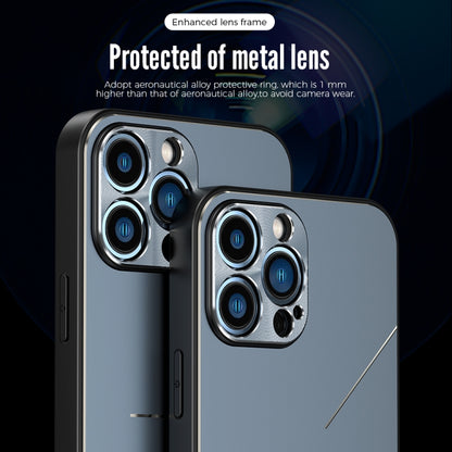 For iPhone 13 Pro Max R-JUST RJ-52 3-Line Style Metal TPU Shockproof Protective Case (Black) - iPhone 13 Pro Max Cases by R-JUST | Online Shopping South Africa | PMC Jewellery | Buy Now Pay Later Mobicred