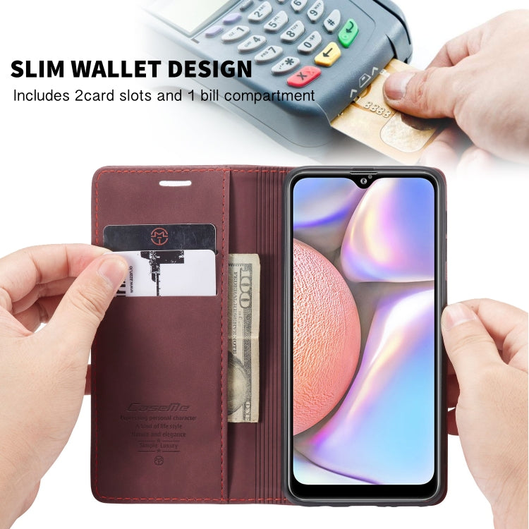 For Galaxy A10s CaseMe-013 Multifunctional Horizontal Flip Leather Case with Card Slot & Holder & Wallet(Wine Red) - Galaxy Phone Cases by CaseMe | Online Shopping South Africa | PMC Jewellery | Buy Now Pay Later Mobicred