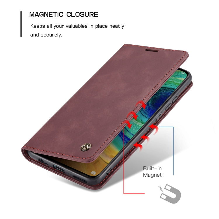 For Huawei Mate 30 4G / 5G CaseMe-013 Multifunctional Horizontal Flip Leather Case with Card Slot & Holder & Wallet(Wine Red) - Huawei Cases by CaseMe | Online Shopping South Africa | PMC Jewellery | Buy Now Pay Later Mobicred