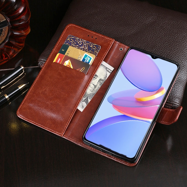 For U-MAGIC 30e idewei Crazy Horse Texture Horizontal Flip Leather Case with Holder & Card Slots & Wallet(Yellow) - More Brand by idewei | Online Shopping South Africa | PMC Jewellery | Buy Now Pay Later Mobicred