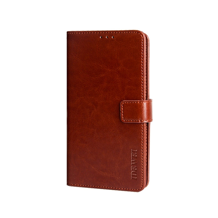 For U-MAGIC 30e idewei Crazy Horse Texture Horizontal Flip Leather Case with Holder & Card Slots & Wallet(Brown) - More Brand by idewei | Online Shopping South Africa | PMC Jewellery | Buy Now Pay Later Mobicred