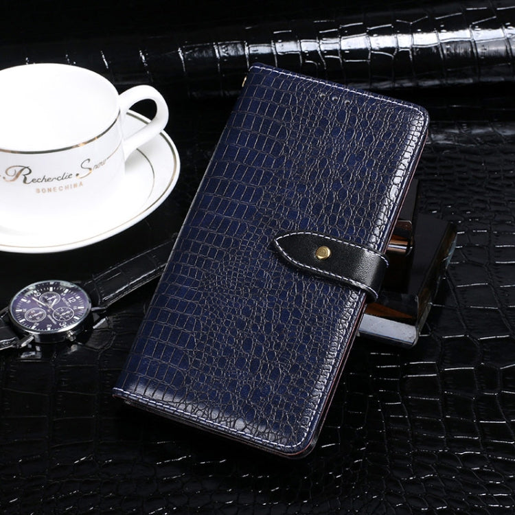 For U-MAGIC 30e idewei Crocodile Texture Horizontal Flip Leather Case with Holder & Card Slots & Wallet(Dark Blue) - free shipping - PMC Jewellery - Order now!