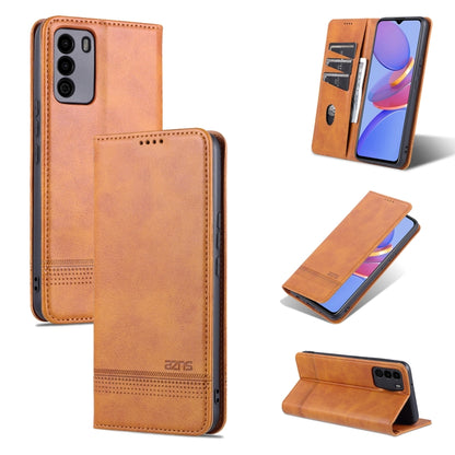 For U-MAGIC 30e AZNS Magnetic Calf Texture Horizontal Flip Leather Case with Card Slots & Holder & Wallet(Light Brown) - More Brand by AZNS | Online Shopping South Africa | PMC Jewellery | Buy Now Pay Later Mobicred