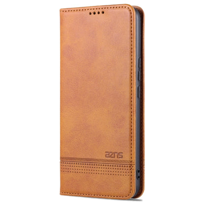 For U-MAGIC 30e AZNS Magnetic Calf Texture Horizontal Flip Leather Case with Card Slots & Holder & Wallet(Light Brown) - More Brand by AZNS | Online Shopping South Africa | PMC Jewellery | Buy Now Pay Later Mobicred