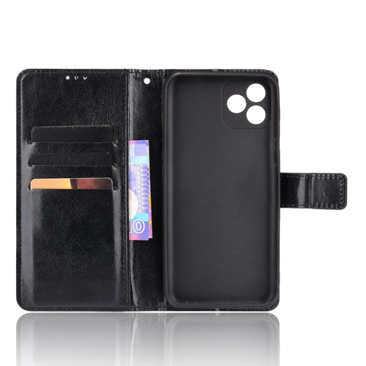 For Blackview Oscal C20 Crazy Horse Texture Horizontal Flip Leather Case with Holder & Card Slots & Lanyard(Black) - More Brand by PMC Jewellery | Online Shopping South Africa | PMC Jewellery | Buy Now Pay Later Mobicred