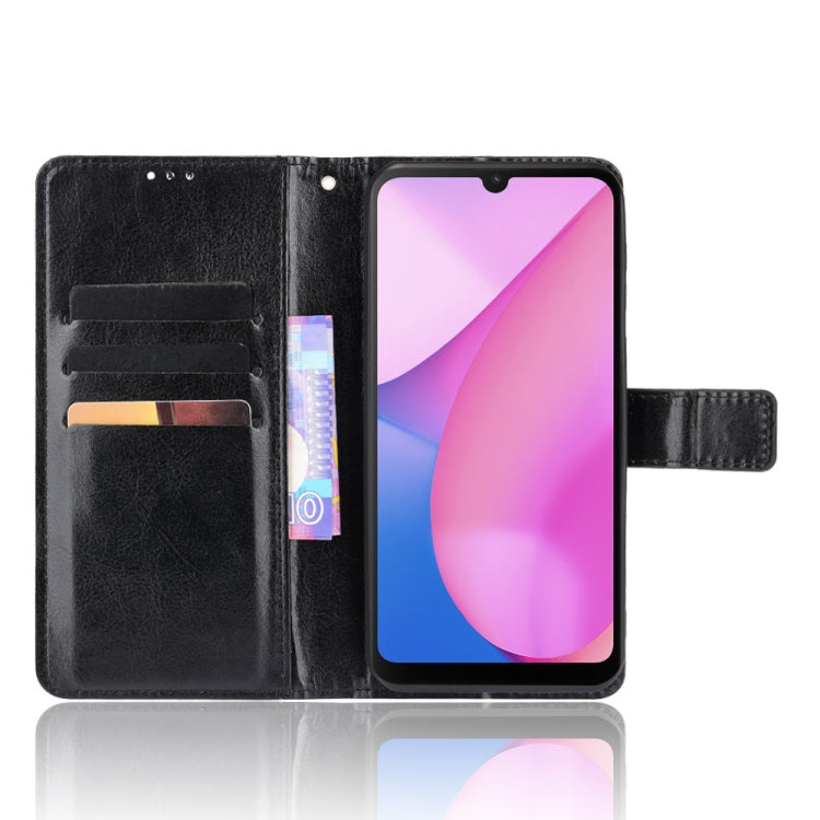 For Blackview Oscal C20 Crazy Horse Texture Horizontal Flip Leather Case with Holder & Card Slots & Lanyard(Black) - More Brand by PMC Jewellery | Online Shopping South Africa | PMC Jewellery | Buy Now Pay Later Mobicred