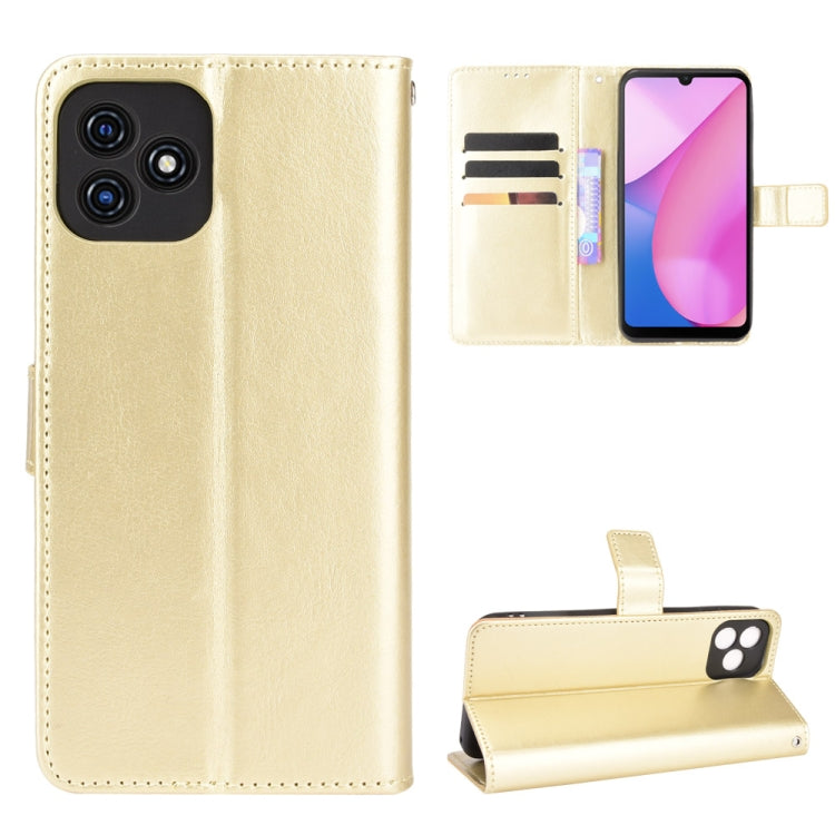 For Blackview Oscal C20 Crazy Horse Texture Horizontal Flip Leather Case with Holder & Card Slots & Lanyard(Gold) - More Brand by PMC Jewellery | Online Shopping South Africa | PMC Jewellery