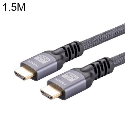 HDMI 2.0 Male to HDMI 2.0 Male 4K Ultra-HD Braided Adapter Cable, Cable Length:1.5m(Grey) - Cable by PMC Jewellery | Online Shopping South Africa | PMC Jewellery | Buy Now Pay Later Mobicred