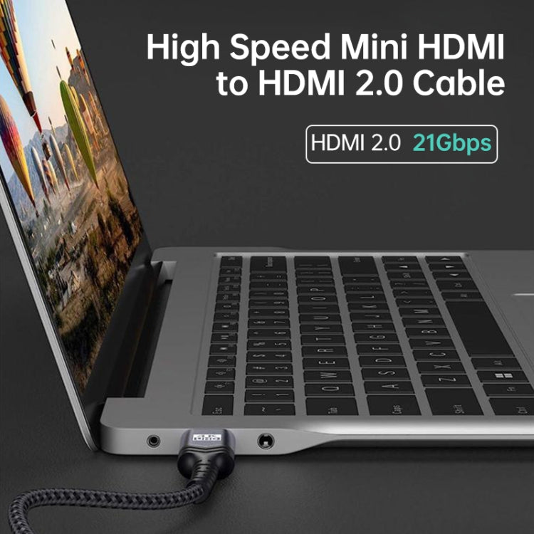 HDMI 2.0 Male to HDMI 2.0 Male 4K Ultra-HD Braided Adapter Cable, Cable Length:8m(Grey) - Cable by PMC Jewellery | Online Shopping South Africa | PMC Jewellery | Buy Now Pay Later Mobicred