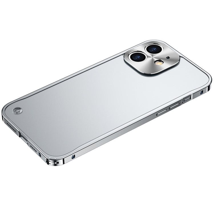 For iPhone 12 mini Metal Frame Frosted PC Shockproof Phone Case (Silver) - iPhone 12 mini Cases by PMC Jewellery | Online Shopping South Africa | PMC Jewellery