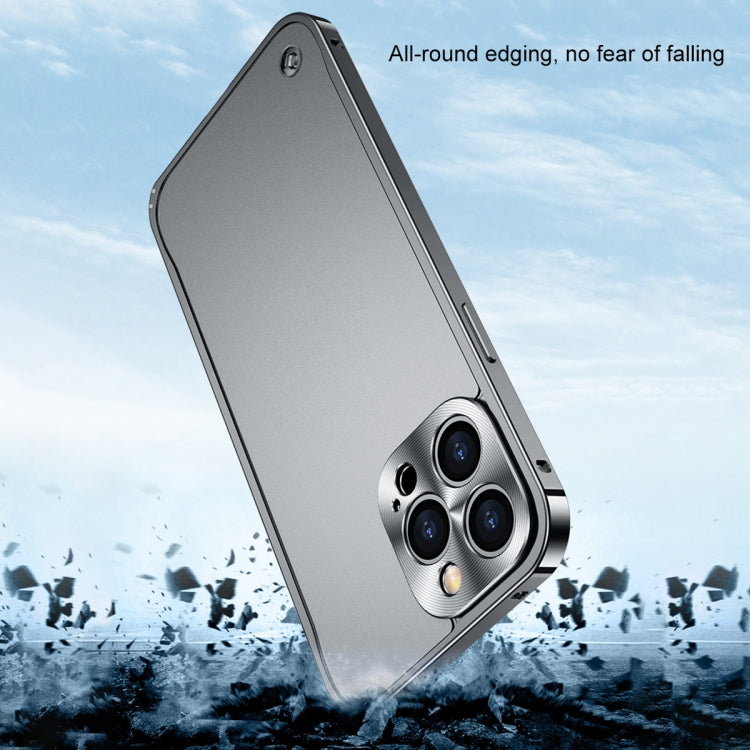 For iPhone 12 mini Metal Frame Frosted PC Shockproof Phone Case (Ocean Blue) - iPhone 12 mini Cases by PMC Jewellery | Online Shopping South Africa | PMC Jewellery