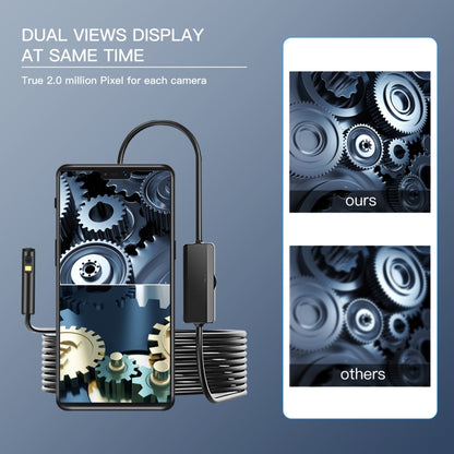 AN100 3 in 1 IP68 Waterproof USB-C / Type-C + Micro USB + USB Dual Cameras Industrial Digital Endoscope with 9 LEDs, Support Android System, Lens Diameter: 8mm, Length:5m Soft Cable -  by PMC Jewellery | Online Shopping South Africa | PMC Jewellery | Buy Now Pay Later Mobicred