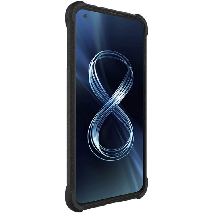 For Asus Zenfone 8 ZS590KS IMAK All-inclusive Shockproof Airbag TPU Case with Screen Protector(Matte Black) - ASUS Cases by imak | Online Shopping South Africa | PMC Jewellery | Buy Now Pay Later Mobicred