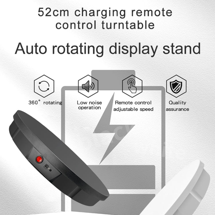 52cm Remote Control Electric Rotating Turntable Display Stand Video Shooting Props Turntable, Charging Power, Power Plug:US Plug(White) - free shipping - PMC TechLife - Order now!