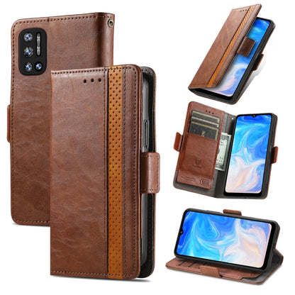 For Doogee N40 Pro CaseNeo Splicing Dual Magnetic Buckle Leather Case with Holder & Card Slots & Wallet(Brown) - More Brand by PMC Jewellery | Online Shopping South Africa | PMC Jewellery | Buy Now Pay Later Mobicred