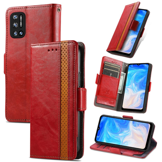 For Doogee N40 Pro CaseNeo Splicing Dual Magnetic Buckle Leather Case with Holder & Card Slots & Wallet(Red) - More Brand by PMC Jewellery | Online Shopping South Africa | PMC Jewellery | Buy Now Pay Later Mobicred