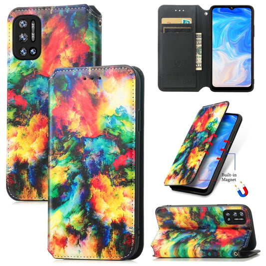 For Doogee N40 Pro CaseNeo Colorful Magnetic Leather Case with Holder & Card Slot & Wallet(Colorful Cloud) - More Brand by PMC Jewellery | Online Shopping South Africa | PMC Jewellery | Buy Now Pay Later Mobicred