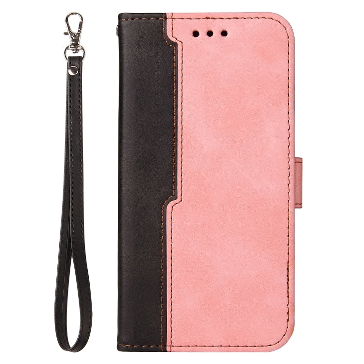 For Nokia G50 Business Stitching-Color Horizontal Flip PU Leather Phone Case(Pink) - Nokia Cases by PMC Jewellery | Online Shopping South Africa | PMC Jewellery