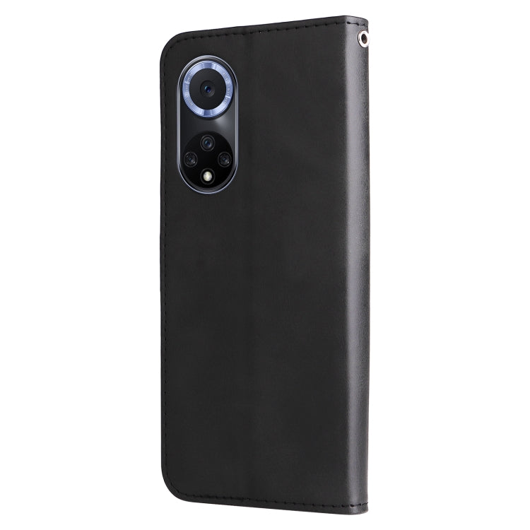 For Huawei nova 9 / Honor 50 5G Calf Texture Zipper Horizontal Flip Leather Phone Case(Black) - Honor Cases by PMC Jewellery | Online Shopping South Africa | PMC Jewellery