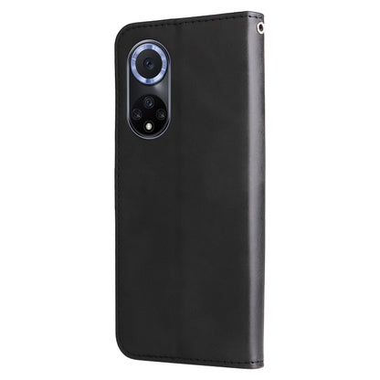 For Huawei nova 9 / Honor 50 5G Calf Texture Zipper Horizontal Flip Leather Phone Case(Black) - Honor Cases by PMC Jewellery | Online Shopping South Africa | PMC Jewellery