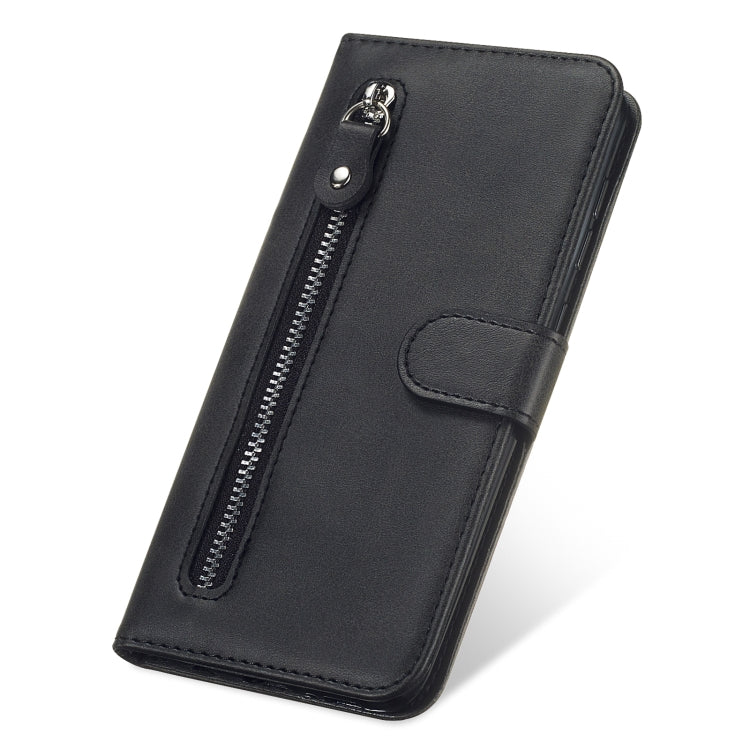 For Huawei nova 9 / Honor 50 5G Calf Texture Zipper Horizontal Flip Leather Phone Case(Black) - Honor Cases by PMC Jewellery | Online Shopping South Africa | PMC Jewellery