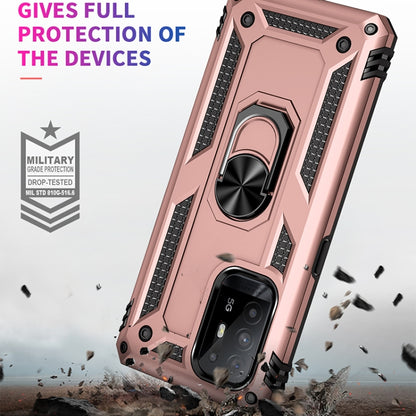 For OPPO Reno5 Z Shockproof TPU + PC Phone Protective Case with 360 Degree Rotating Holder(Rose Gold) - OPPO Cases by PMC Jewellery | Online Shopping South Africa | PMC Jewellery | Buy Now Pay Later Mobicred