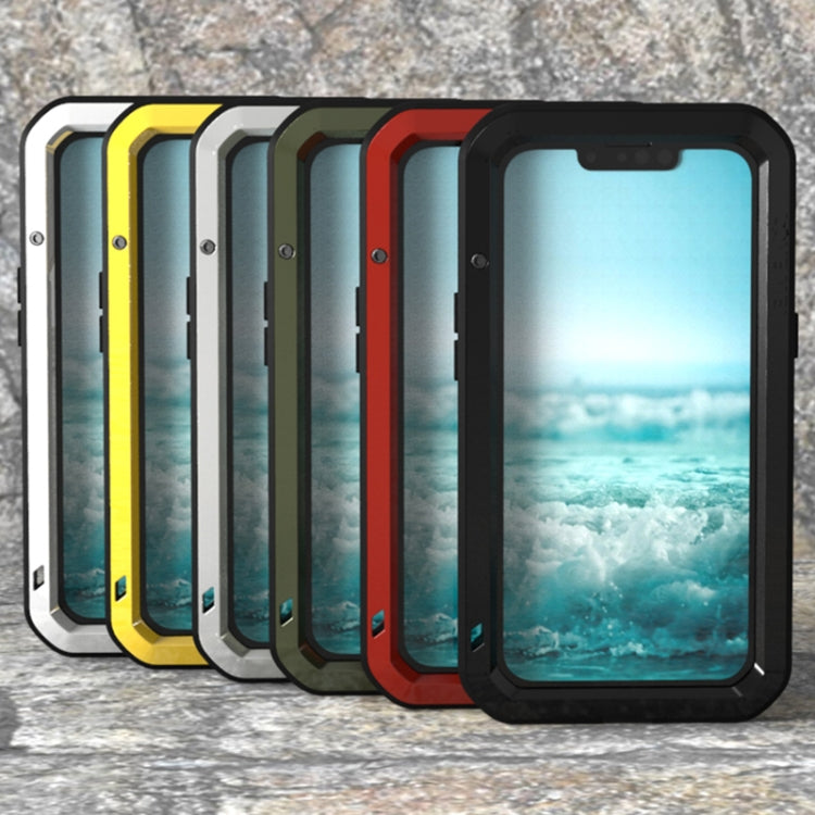 For iPhone 13 mini LOVE MEI Metal Shockproof Life Waterproof Dustproof Protective Phone Case (Black) - iPhone 13 mini Cases by LOVE MEI | Online Shopping South Africa | PMC Jewellery