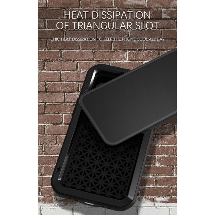 For iPhone 13 LOVE MEI Metal Shockproof Life Waterproof Dustproof Protective Phone Case(Black) - iPhone 13 Cases by LOVE MEI | Online Shopping South Africa | PMC TechLife | Buy Now Pay Later Mobicred