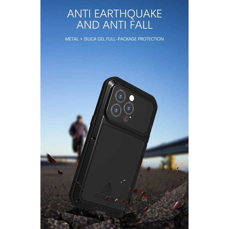 For iPhone 13 Pro LOVE MEI Metal Shockproof Life Waterproof Dustproof Protective Phone Case (Silver) - iPhone 13 Pro Cases by LOVE MEI | Online Shopping South Africa | PMC TechLife | Buy Now Pay Later Mobicred