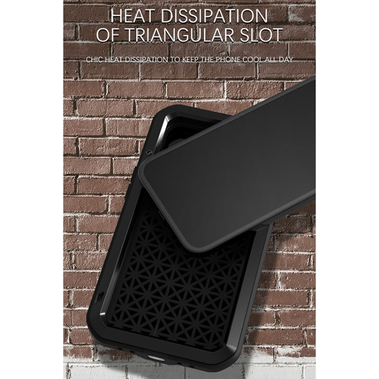 For iPhone 13 Pro Max LOVE MEI Metal Shockproof Life Waterproof Dustproof Protective Phone Case (Black) - free shipping - PMC TechLife - Order now!