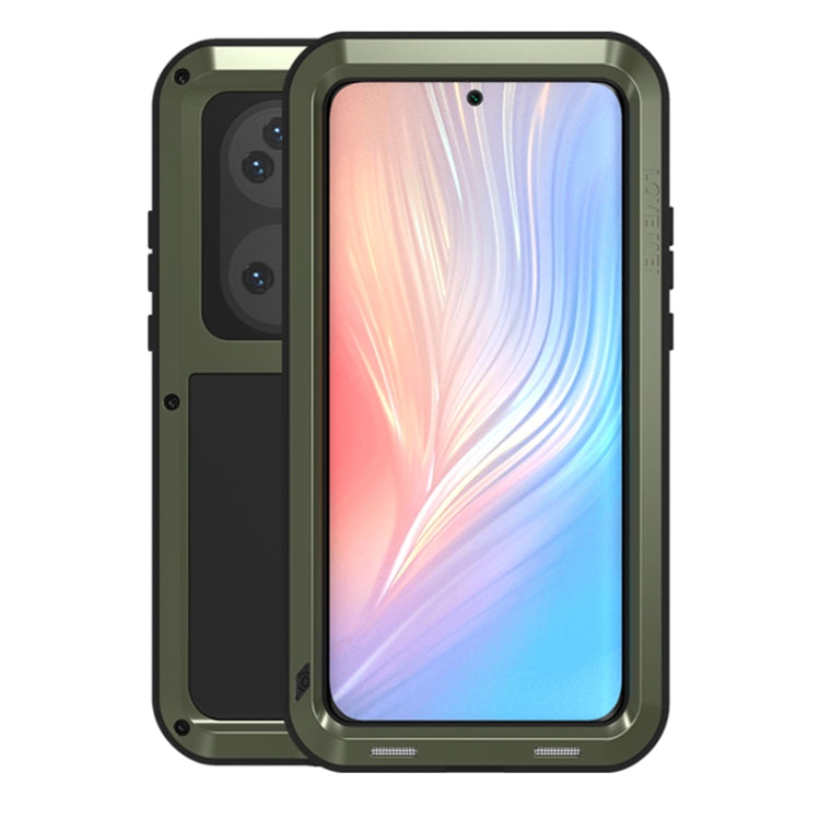 For Huawei P50 Pro LOVE MEI Metal Shockproof Waterproof Dustproof Protective Phone Case without Glass(Green) - Huawei Cases by LOVE MEI | Online Shopping South Africa | PMC Jewellery | Buy Now Pay Later Mobicred