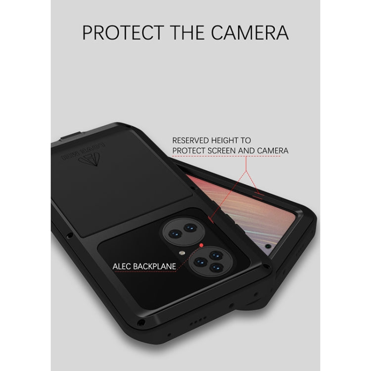 For Huawei P50 Pro LOVE MEI Metal Shockproof Waterproof Dustproof Protective Phone Case without Glass(Green) - Huawei Cases by LOVE MEI | Online Shopping South Africa | PMC Jewellery | Buy Now Pay Later Mobicred