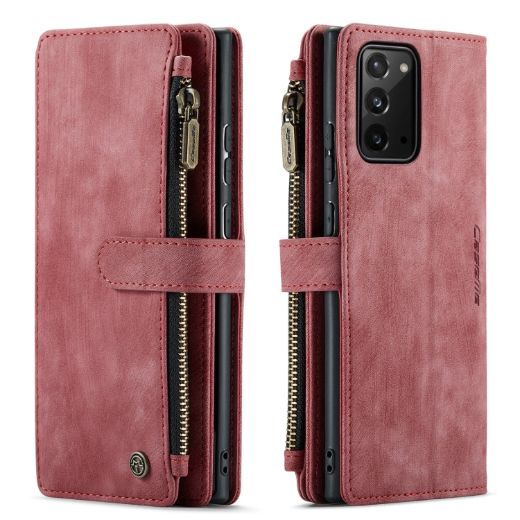 For Samsung Galaxy Note20 CaseMe-C30 Multifunctional Horizontal Flip PU + TPU Phone Case(Red) - Galaxy Note20 Cases by CaseMe | Online Shopping South Africa | PMC Jewellery | Buy Now Pay Later Mobicred