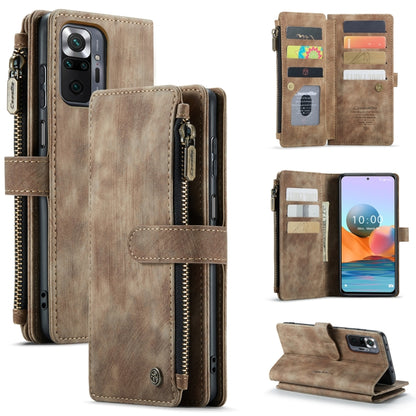 For Xiaomi Redmi Note 10 Pro 4G / Redmi Note 10 Pro Max CaseMe-C30 Multifunctional Horizontal Flip PU + TPU Phone Case(Brown) - Xiaomi Cases by CaseMe | Online Shopping South Africa | PMC Jewellery | Buy Now Pay Later Mobicred