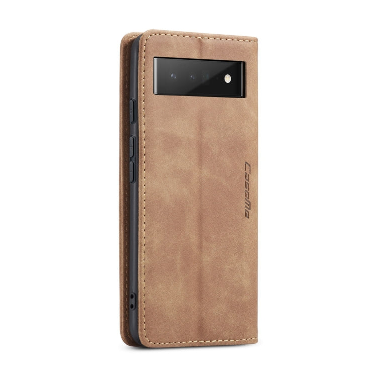 For Google Pixel 6 Pro CaseMe 013 Multifunctional Horizontal Flip Leather Phone Case with Card Slot & Holder & Wallet(Brown) - Google Cases by CaseMe | Online Shopping South Africa | PMC Jewellery | Buy Now Pay Later Mobicred