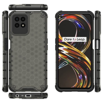 For OPPO Realme 8i Shockproof Honeycomb PC + TPU Phone Case(Black) - Realme Cases by PMC Jewellery | Online Shopping South Africa | PMC Jewellery | Buy Now Pay Later Mobicred