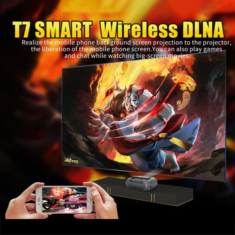 T7 1920x1080P 200 ANSI Portable Home Theater LED HD Digital Projector, Same Screen Version, UK Plug(Black) - free shipping - PMC TechLife - Order now!