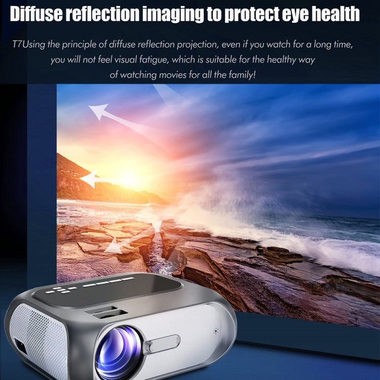 T7 1920x1080P 200 ANSI Portable Home Theater LED HD Digital Projector, Same Screen Version, UK Plug(Black) - free shipping - PMC TechLife - Order now!