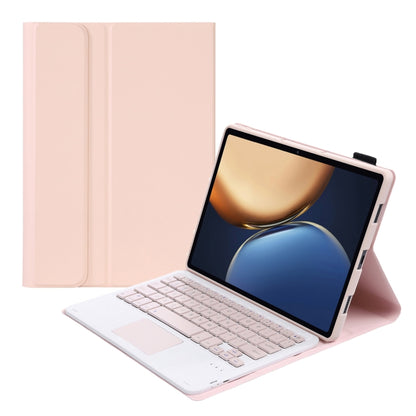 AHV7-A Lambskin Texture Ultra-thin Bluetooth Keyboard Leather Tablet Case with Touchpad For Honor Tablet V7 Pro(Pink) - Huawei Keyboard by PMC Jewellery | Online Shopping South Africa | PMC Jewellery