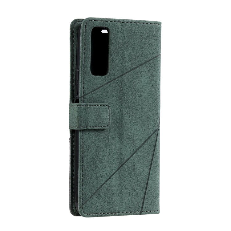 For vivo Y72 5G / Y52 5G / iQOO Z3 Skin Feel Splicing Horizontal Flip Leather Phone Case(Green) - vivo Cases by PMC Jewellery | Online Shopping South Africa | PMC Jewellery | Buy Now Pay Later Mobicred