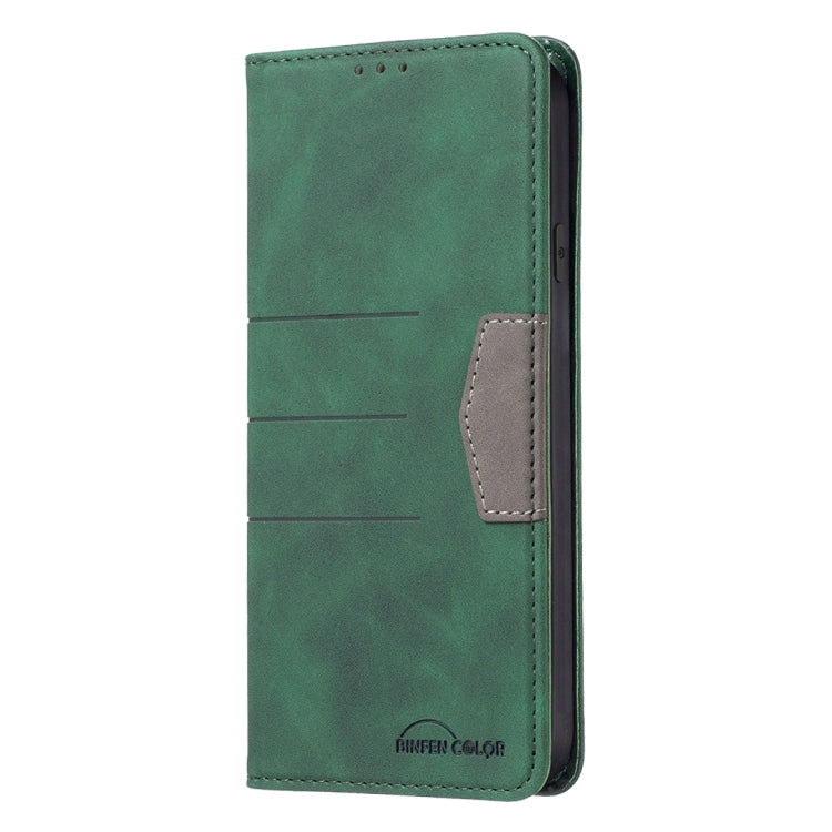 For iPhone X / XS Magnetic Splicing Leather Phone Case(Green) - More iPhone Cases by PMC Jewellery | Online Shopping South Africa | PMC Jewellery